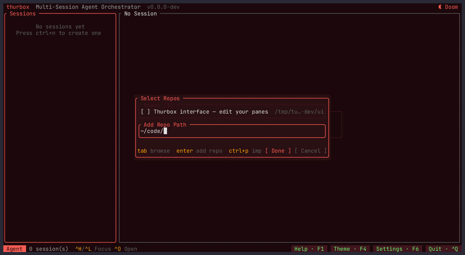 Typing ~/code/ into the Add Repo Path field