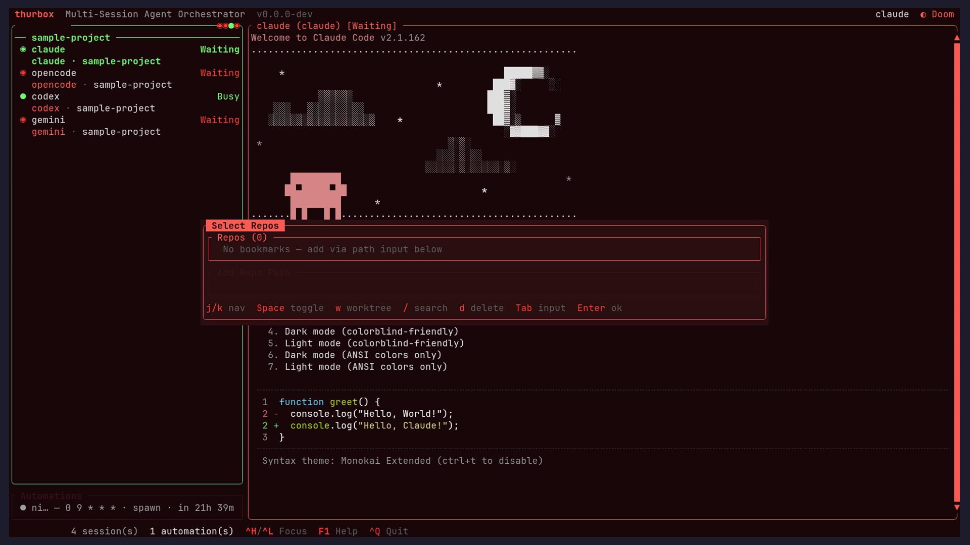 New-session / repo picker (Ctrl+N)